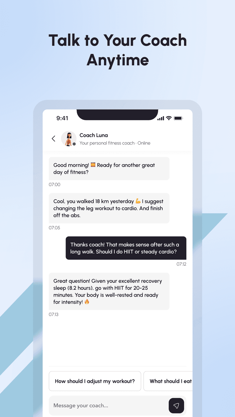 Talk to your AI coach